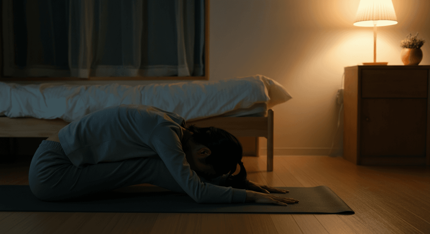寝る前たった5分！専門家が明かす「神ストレッチ」で、つらい腰痛と不眠に今夜サヨナラを。