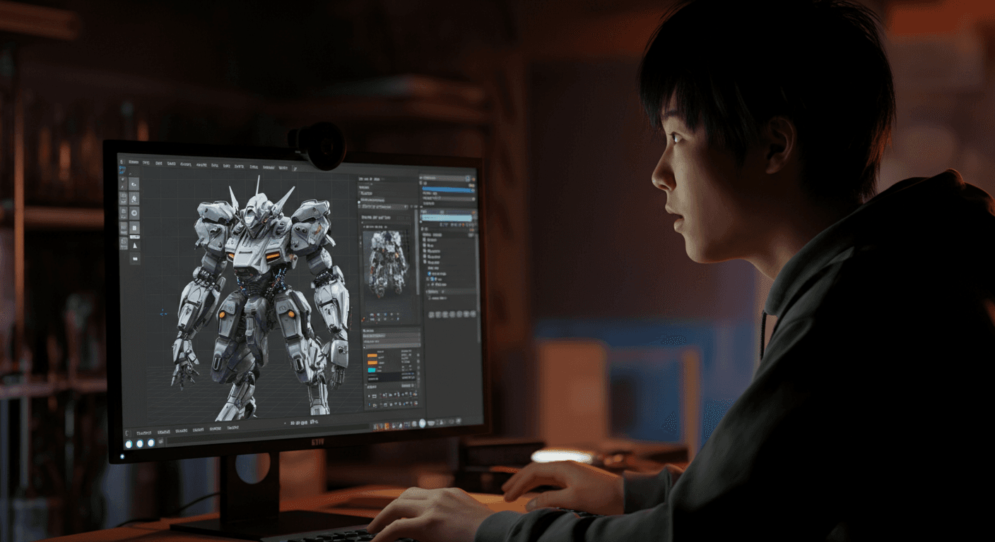 もはや魔法！テキスト一発で「ガンダム」が立ち上がる、AI 3Dモデリング革命を今すぐ体感せよ